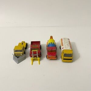Lot of 4 Vintage Majorette Benton Cement Truck Ford Oil Tanker Bernard Semi
